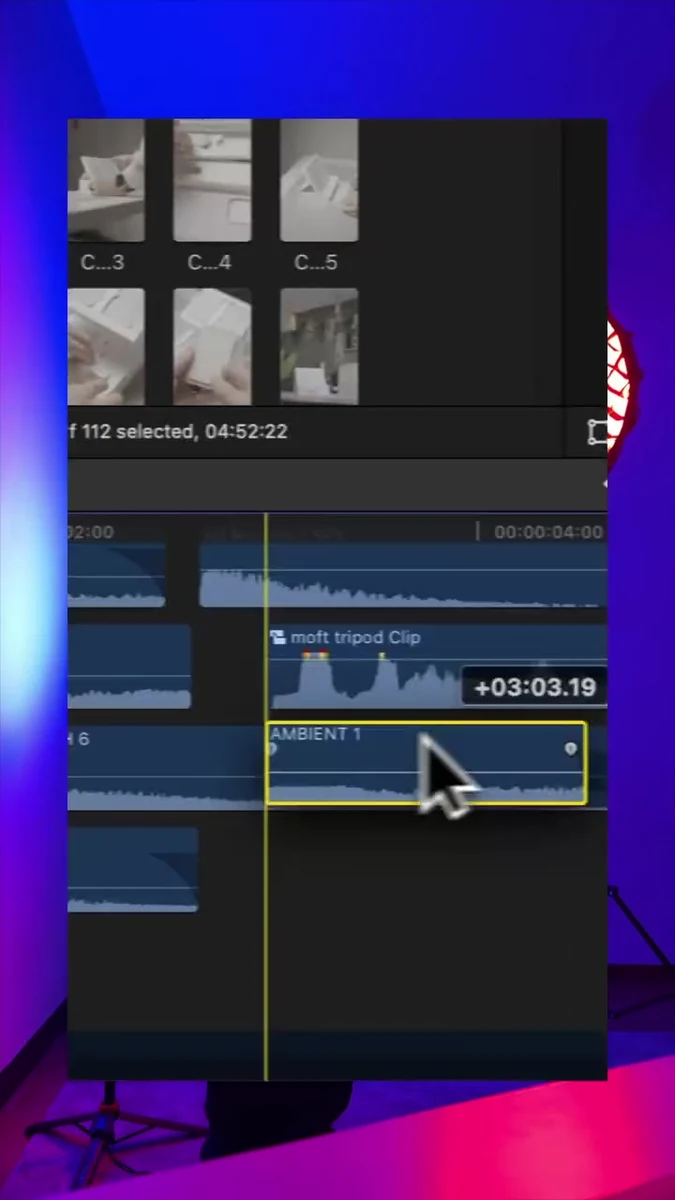 Editing the MOFT video in Final Cut Pro
