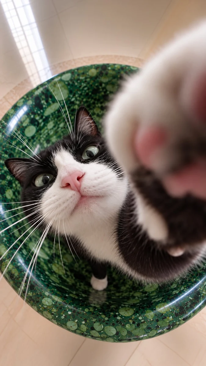 A close view of Zaffira the cat